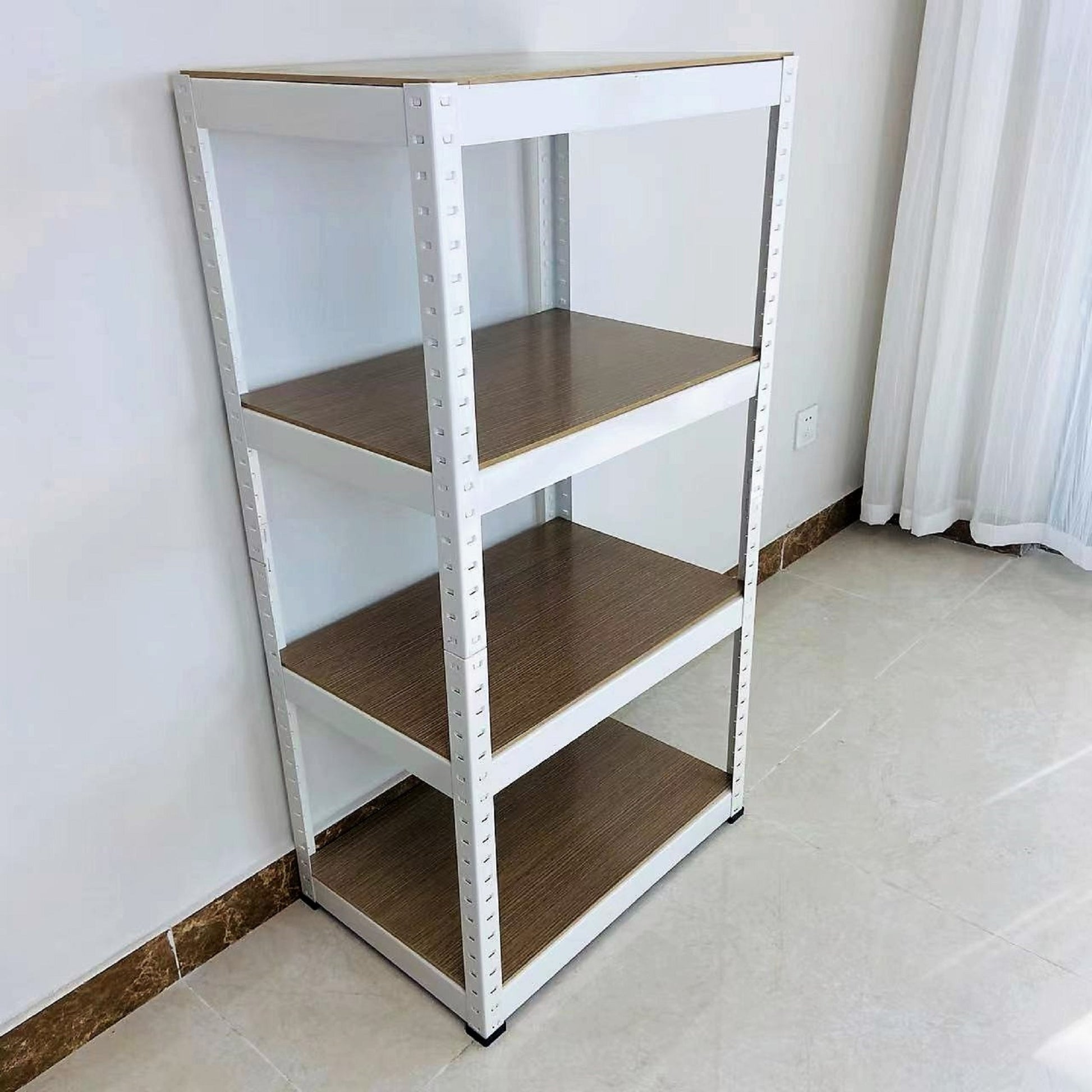 Storage Shelves 4 Tier Adjustable Garage Storage Shelving, Heavy Duty Metal Storage Utility Rack Shelf Unit For Warehouse Pantry Closet Kitchen, 23.6" X 15.7" X 47.2", White White Steel