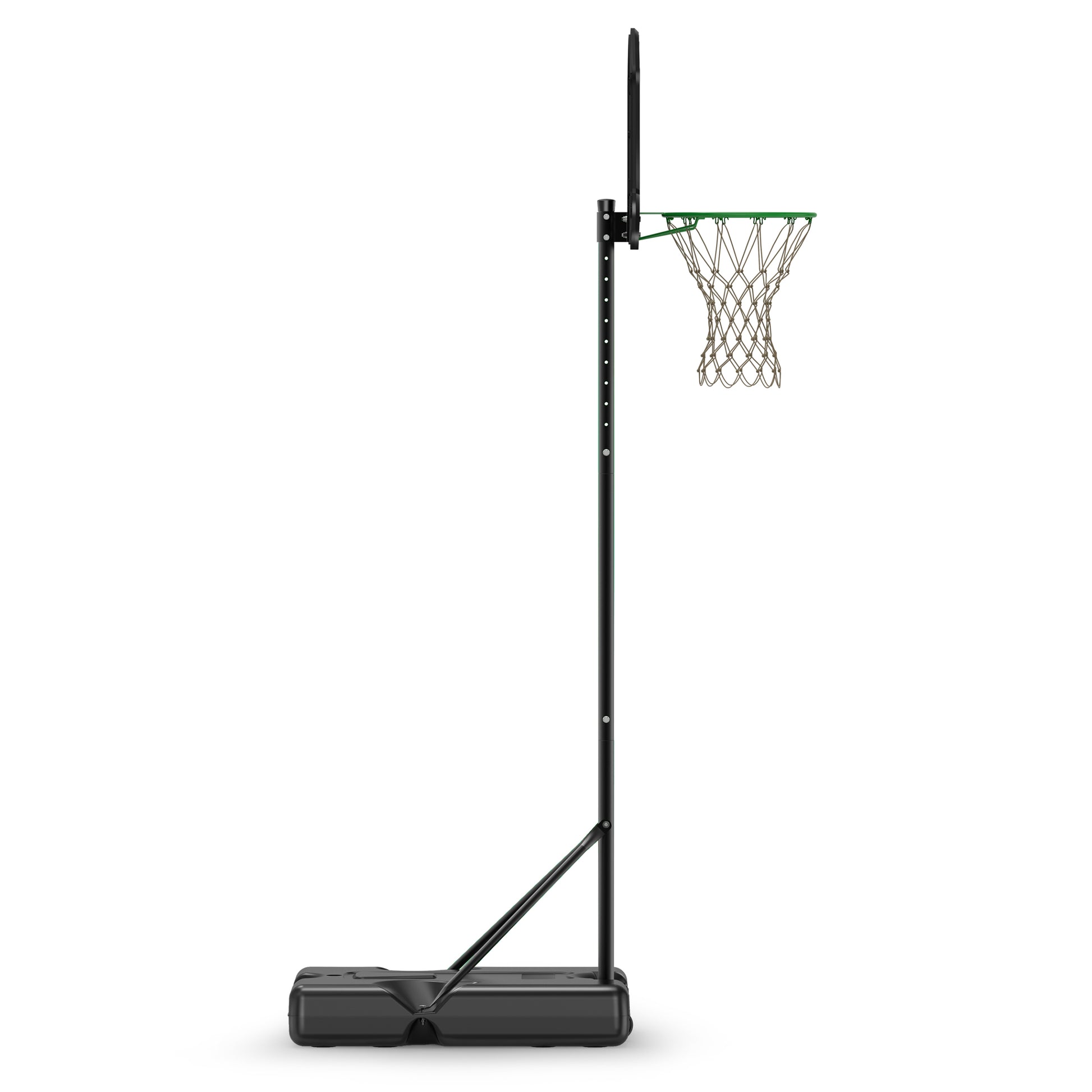 Basketball Hoop System Stand With 30In Backboard, Height Adjustable 60Inch 78Inch For Indoor Outdoor, Fillable Base With Wheels For Kids, Youth Black Steel