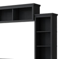 Minimalism Entertainment Wall Unit With Bridge, Modern Tv Console Table For Tvs Up To 70