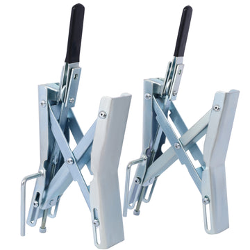 Quick Locking Chock,Axel Chock Wheel Stabilizer For Rv, Trailer, Camper Universal Quick Lock Tire Stop For Dual Axle Vehicles Fits Up To 6 Inches Pair Silver Steel