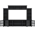 Minimalism Entertainment Wall Unit With Bridge, Modern Tv Console Table For Tvs Up To 70