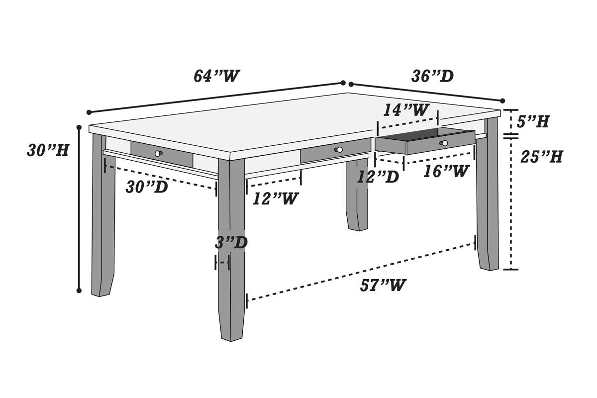 Classic Dining Room Furniture Rectangular Dining Table 1Pc Dining Table Only White Rubberwood Walnut Acacia Veneer Table Top W Pull Out Drawers White Walnut White Dining Room Classic,Contemporary,Modern,Transitional Rubberwood Rectangular Kitchen &