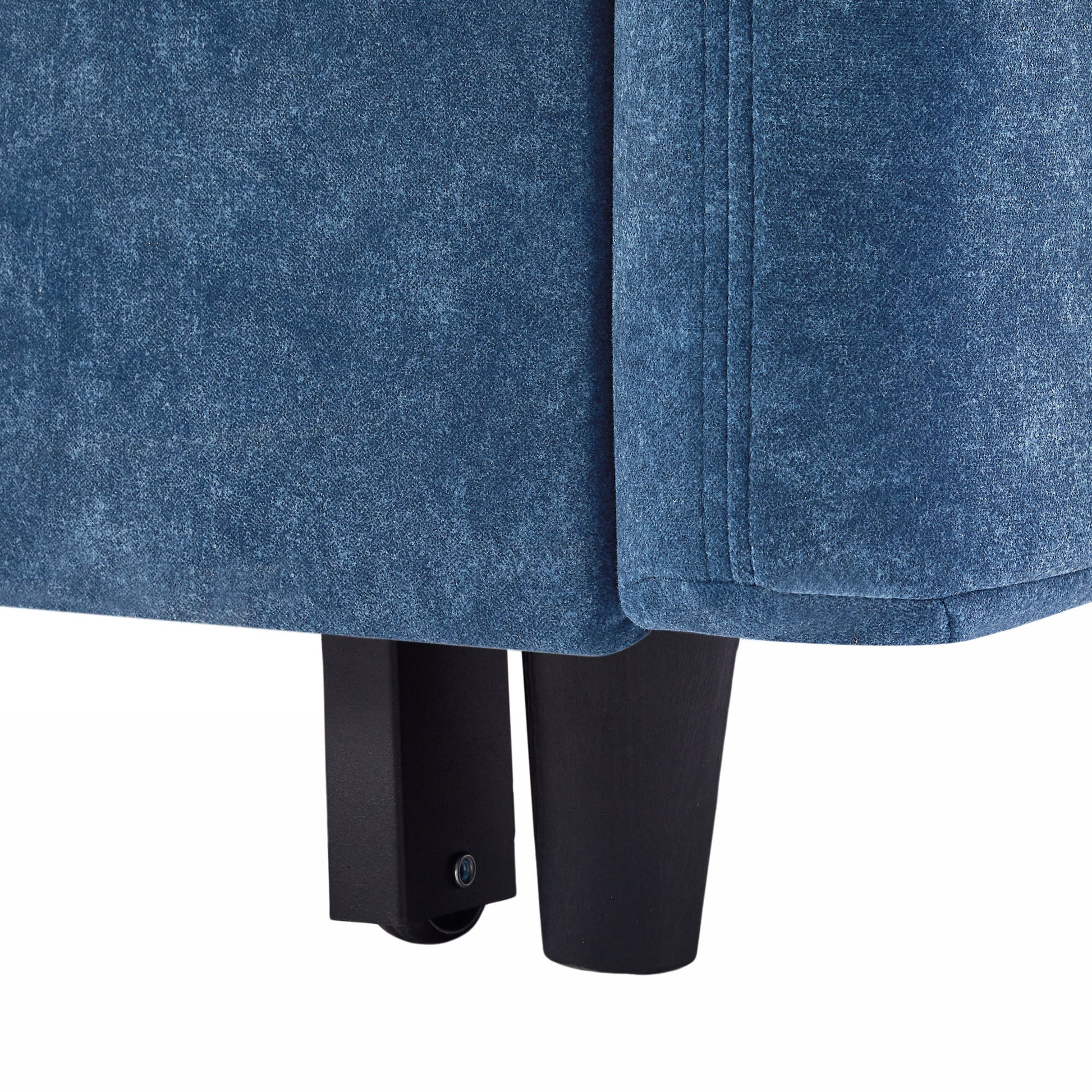 55.1" Pull Out Sleep Sofa Bed Loveseats Sofa Couch With Adjsutable Backrest, Storage Pockets, 2 Soft Pillows, Usb Ports For Living Room, Bedroom, Apartment, Office, Blue Old Sku: Wf315689Aac Blue Foam Microfiber 2 Seat