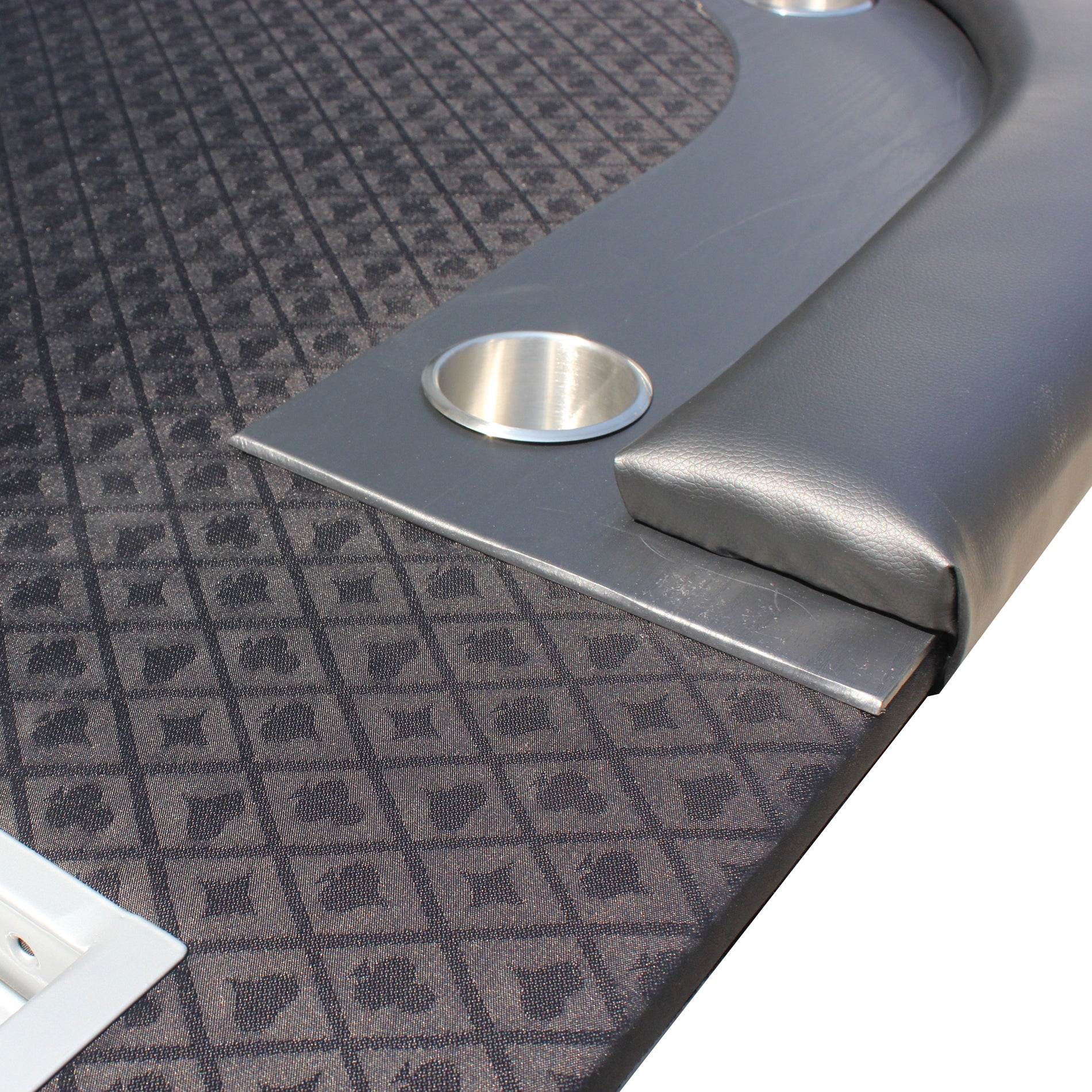 96Inch Oval Black Speed Cloth Surface black and silver-stainless steel
