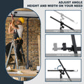 11Ft Lift Drywall Panel Hoist Jack For Ceiling Black Black Iron Plastic