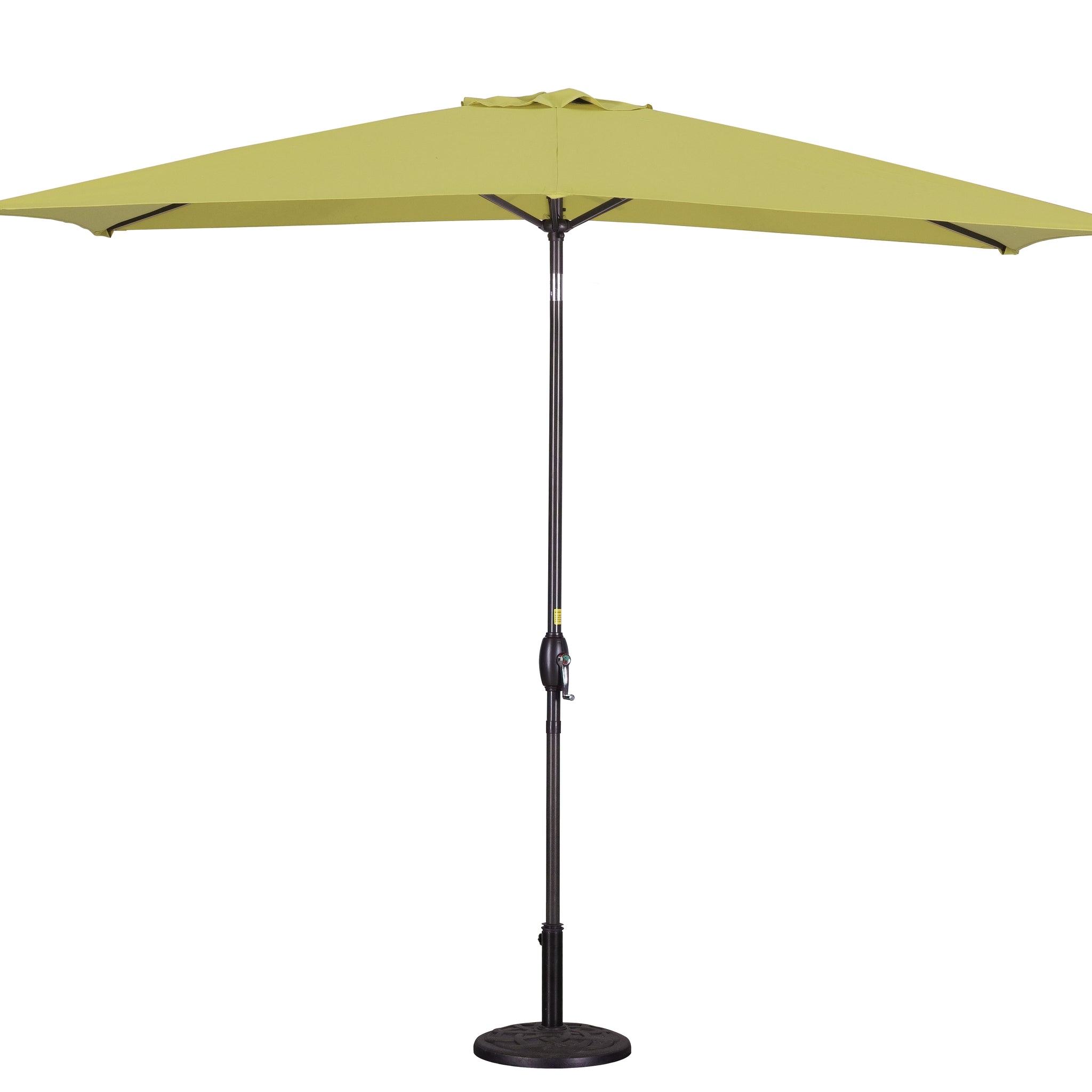 Rectangular Patio Umbrella 6.5 Ft. X 10 Ft. With Tilt, Crank And 6 Stu