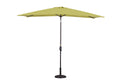 Rectangular Patio Umbrella 6.5 Ft. X 10 Ft. With Tilt, Crank And 6 Sturdy Ribs For Deck, Lawn, Pool In Lime Green Lime Green Aluminium