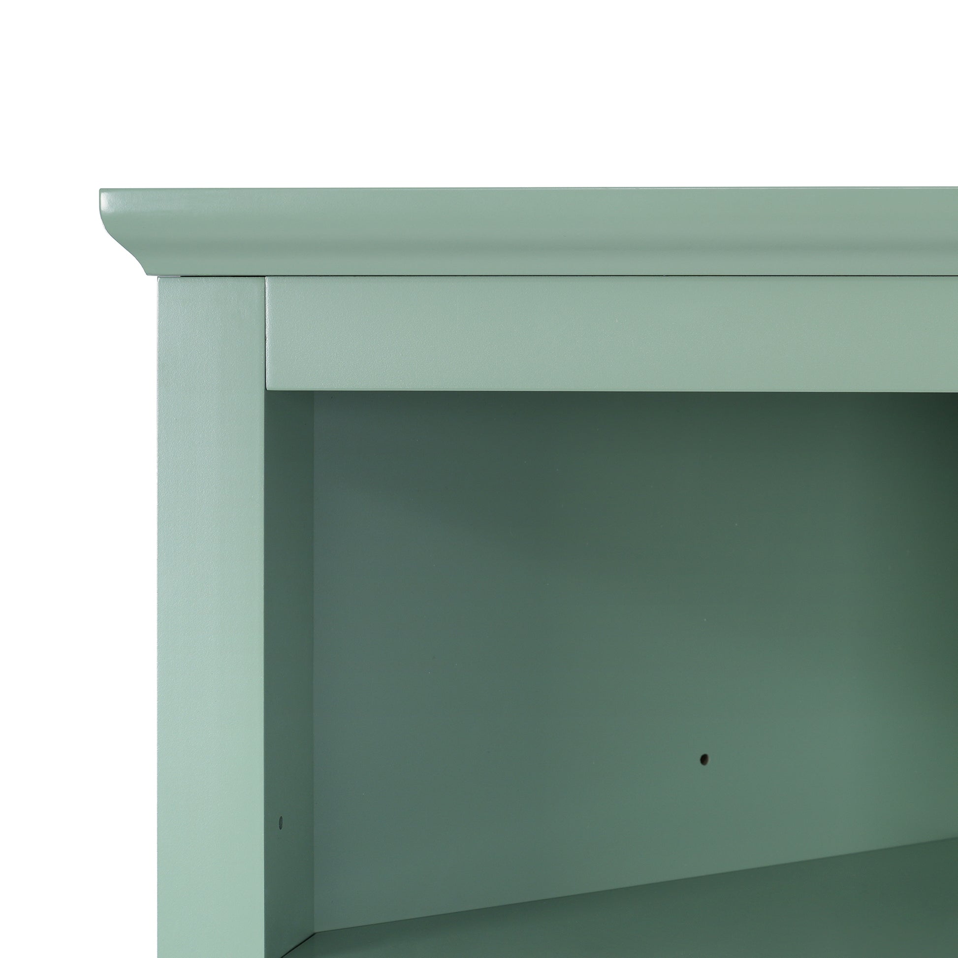 Green Triangle Tall Cabinet With 3 Drawers And Adjustable Shelves For Bathroom, Kitchen Or Living Room, Mdf Board With Painted Finish Green Mdf