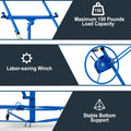 16Ft Lift Drywall Panel Hoist Jack For Ceiling Blue Blue Iron Plastic