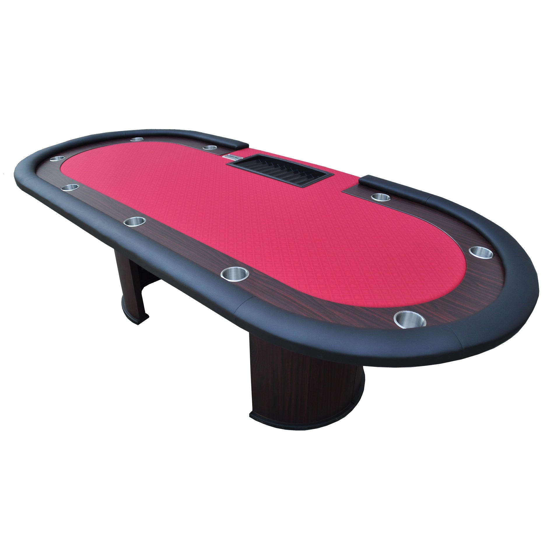96" 9 Players Oval Red Waterproof Surface red-wood