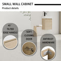 16 Inch Floating Bathroom Vanity With Single Sink,Soft plain light oak-plywood