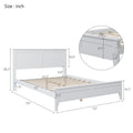 Modern White Solid Wood Full Platform Bed Old Sku:Wf283524Aak White Solid Wood