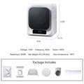 6.6lbs Portable Mini Cloth Dryer Machine FCC white-abs+steel(q235)