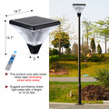 Solar Street Lamp Cap Black Pc Aluminium