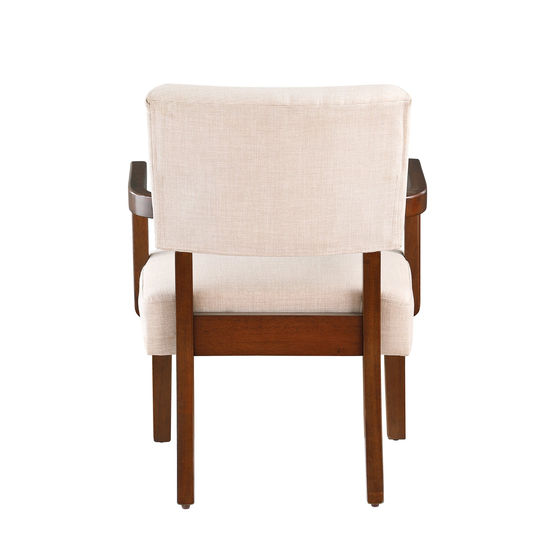 Fabric Accent Chair Set Of 2 With Round Wood Table, Decorative Slipper Chair Brown Espresso Primary Living Space Contemporary,Mid Century Modern,Modern Rubberwood Foam Rubber Wood