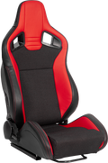 Racing Seatbucket Seats Black Red Vinyl