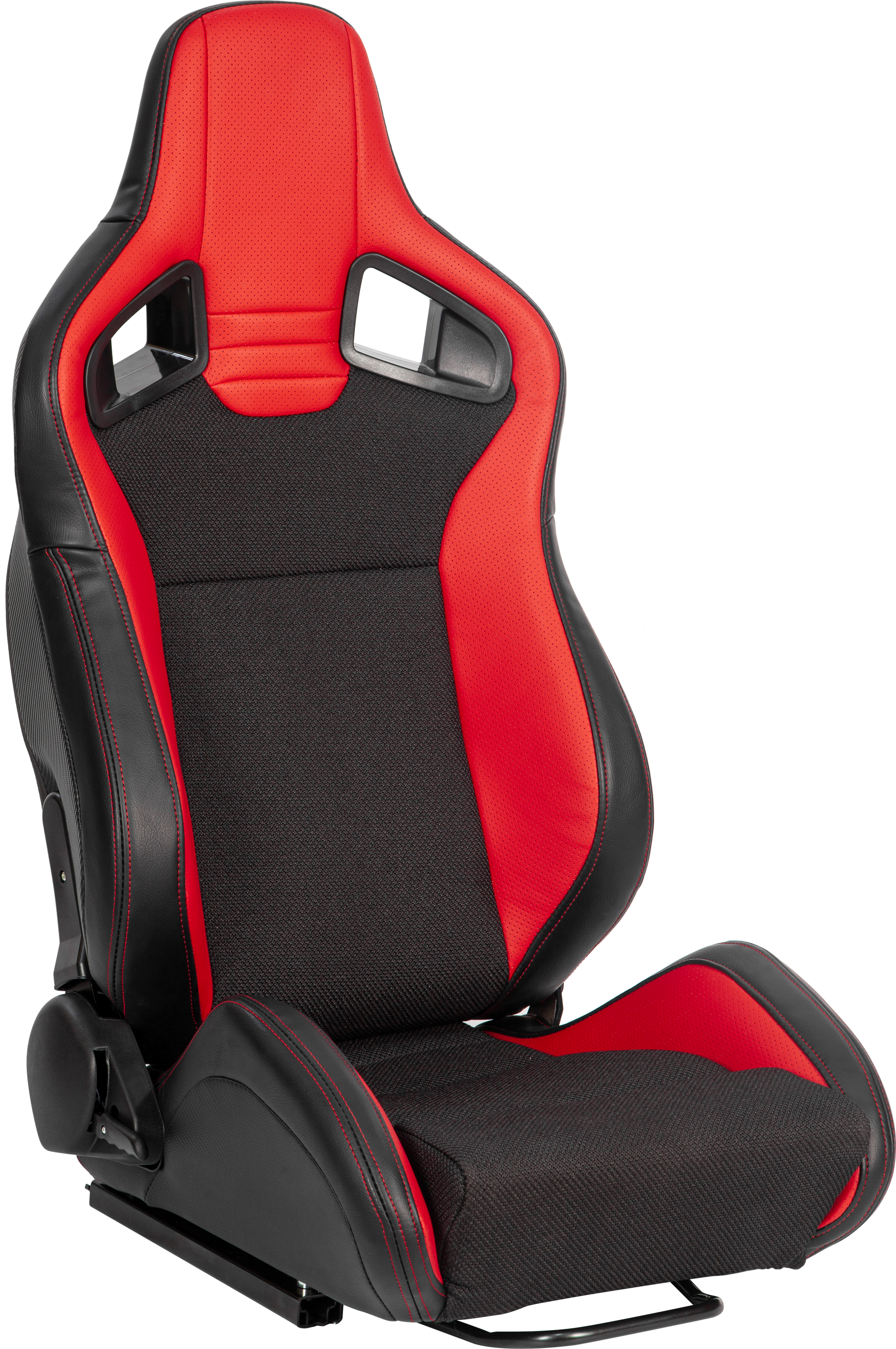 Racing Seatbucket Seats Black Red Vinyl