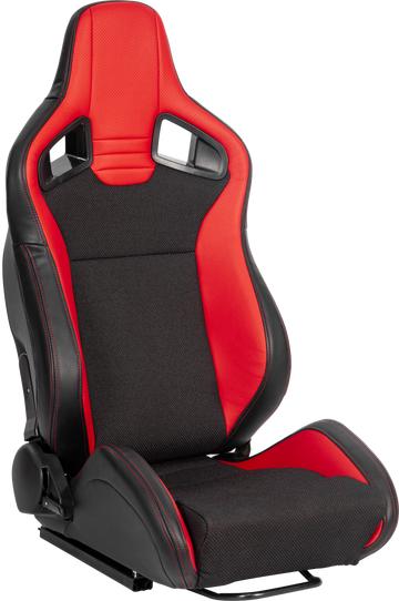 Racing Seatbucket Seats Black Red Vinyl