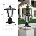 Solar Column Headlights With Dimmable Led1Pack Black Pc Aluminium