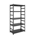 Adjustable Heavy Duty Metal Shelving 5 Tier Storage Shelves, 2000Lbs Load, Kitchen, Garage, Pantry H63 * W31.5 * D15.7 5 Black Standard Vertical Office Open Back Metal Classic Adjustable Shelves Metal Steel