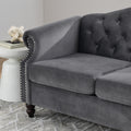 3 Seater 3 Seater Combination Sofa.Grey Velvet W834S00064 Grey Foam Velvet