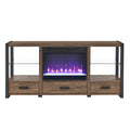 60 Inch Electric Fireplace Media Tv Stand With Sync Colorful Led Lights Reclaimed Barnwood Color Powder Coated No Electric Reclaimed Barnwood 400 Vent Free Primary Living Space Yes Insert Wood Stainless Steel Glass Electric
