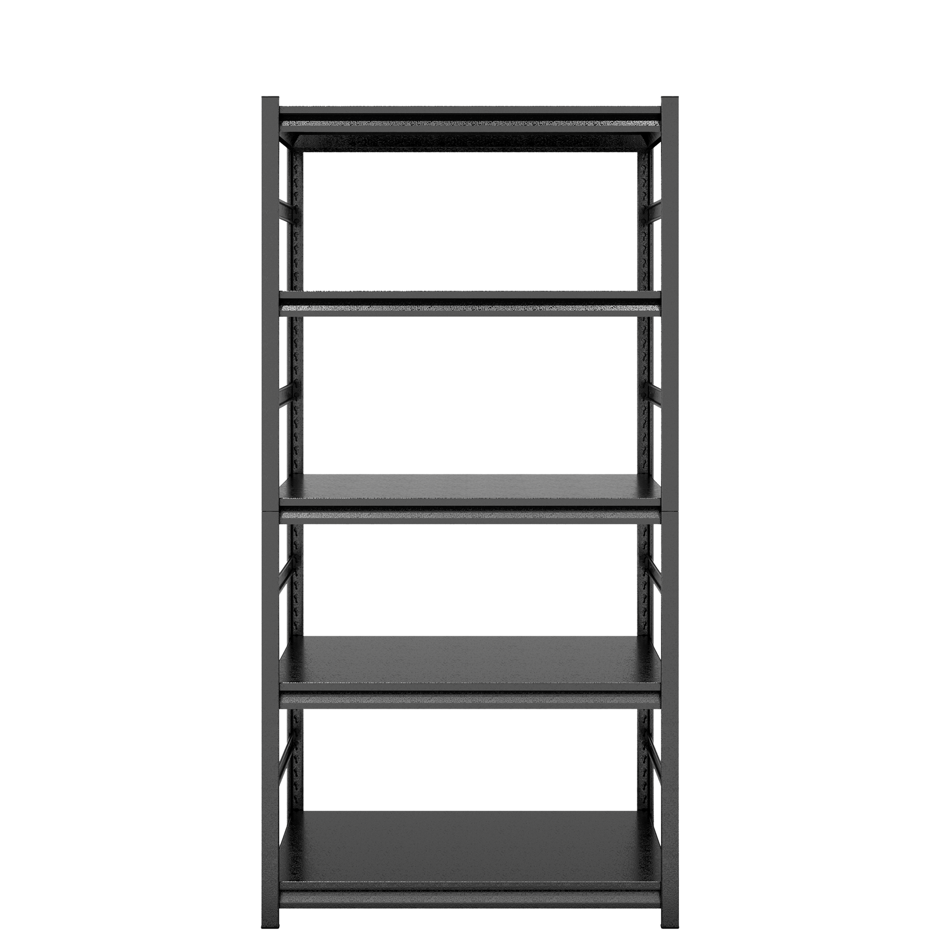 Adjustable Heavy Duty Metal Shelving 5 Tier Storage Shelves, 2000Lbs Load, Kitchen, Garage, Pantry H63 * W31.5 * D15.7 5 Black Standard Vertical Office Open Back Metal Classic Adjustable Shelves Metal Steel