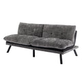 Convertible Sofa Bed Loveseat Futon Bedadjustable Lounge Couch With Metal Legs,Futon Sets For Compact Living Space Chenille Grey Grey Upholstered