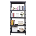 Storage Shelves 5 Tier Heavy Duty Metal Shelving Unit Adjustable Shelving Units And Storage Rack Kitchen Garage Shelf H72 * W35.4 * D15.7 5 Black Standard Vertical Kitchen Open Back Metal Classic Adjustable Shelves Metal Steel