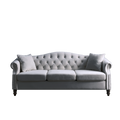 3 Seater 3 Seater Combination Sofa.Grey Velvet W834S00064 Grey Foam Velvet