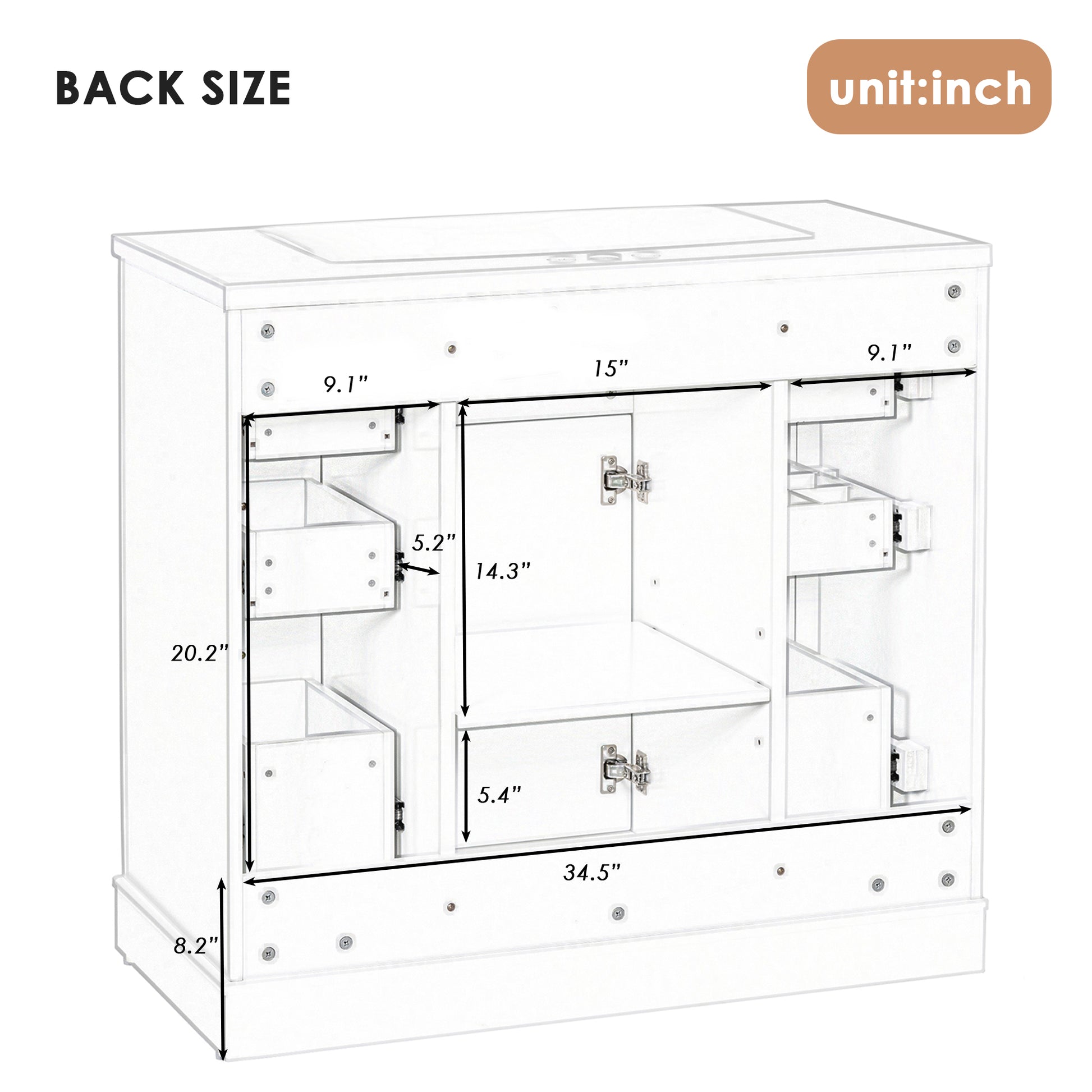 36" Bathroom Vanity Without Sink, Cabinet Base Only, One Cabinet And Six Drawers, Green Green Solid Wood Mdf