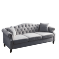 3 Seater 3 Seater Combination Sofa.Grey Velvet W834S00064 Grey Foam Velvet