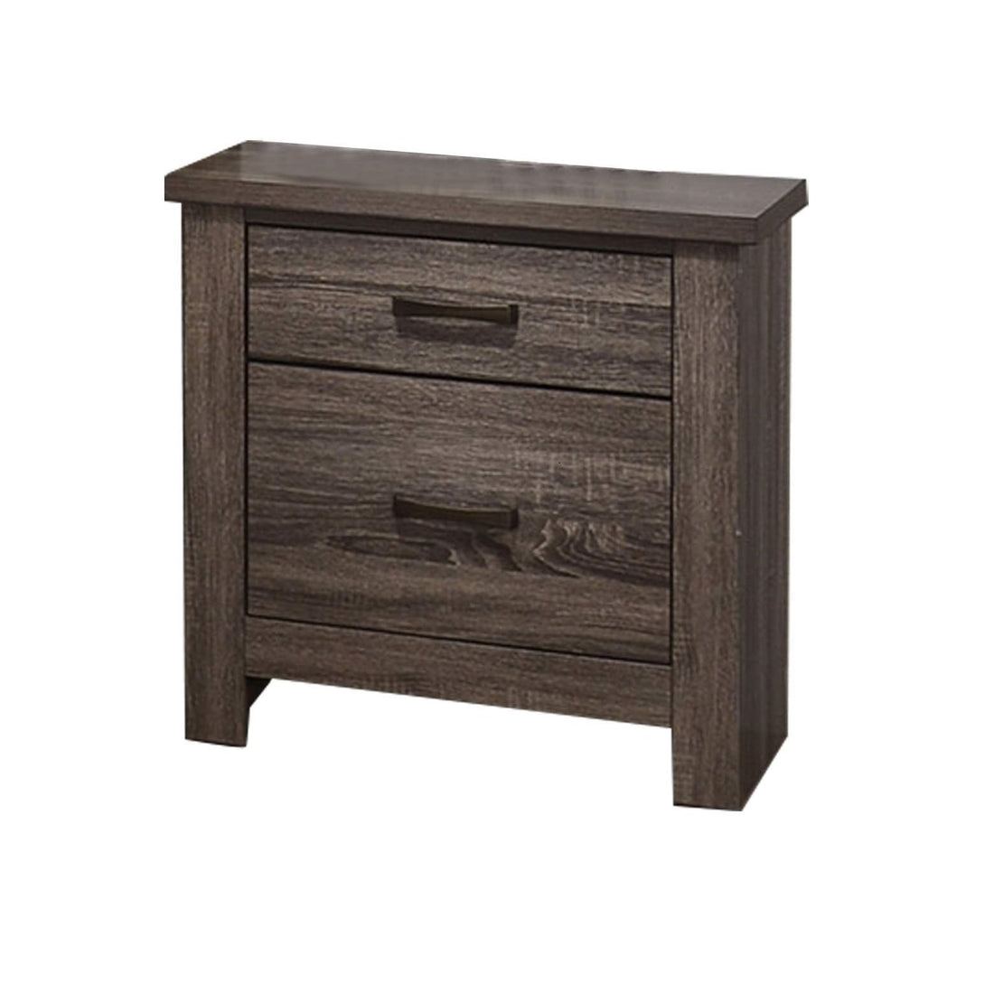 Natural Finish Striking Wooden Nightstand Bedside Table 2X Drawers Storage Bedroom Furniture Natural 2 Drawers Bedroom Bedside Cabinet Contemporary,Modern,Transitional Dovetail Joints Natural Finish Solid Wood