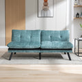 Convertible Sofa Bed Loveseat Futon Bedadjustable Lounge Couch With Metal Legs,Futon Sets For Compact Living Space Chenille Mint Green Mint Green Upholstered