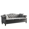 3 Seater 3 Seater Combination Sofa.Grey Velvet W834S00064 Grey Foam Velvet