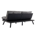 Convertible Sofa Bed Loveseat Futon Bedadjustable Lounge Couch With Metal Legs,Futon Sets For Compact Living Space Chenille Grey Grey Upholstered