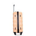 Expandable 3 Piece Luggage Sets Pc Lightweight & Durable Suitcase With Two Hooks, Spinner Wheels, Tsa Lock, 21 25 29 Peach Peach Pc