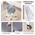 Smoke Gray Modern Home Office Desk And Chair, Adjustable 360 Rotating Chair Engineering Plastic Armless Rotating Computer Chair, Suitable For Living Rooms, Bedrooms, And Offices Grey Plastic