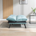 Convertible Sofa Bed Loveseat Futon Bedadjustable Lounge Couch With Metal Legs,Futon Sets For Compact Living Space Chenille Mint Green Mint Green Upholstered