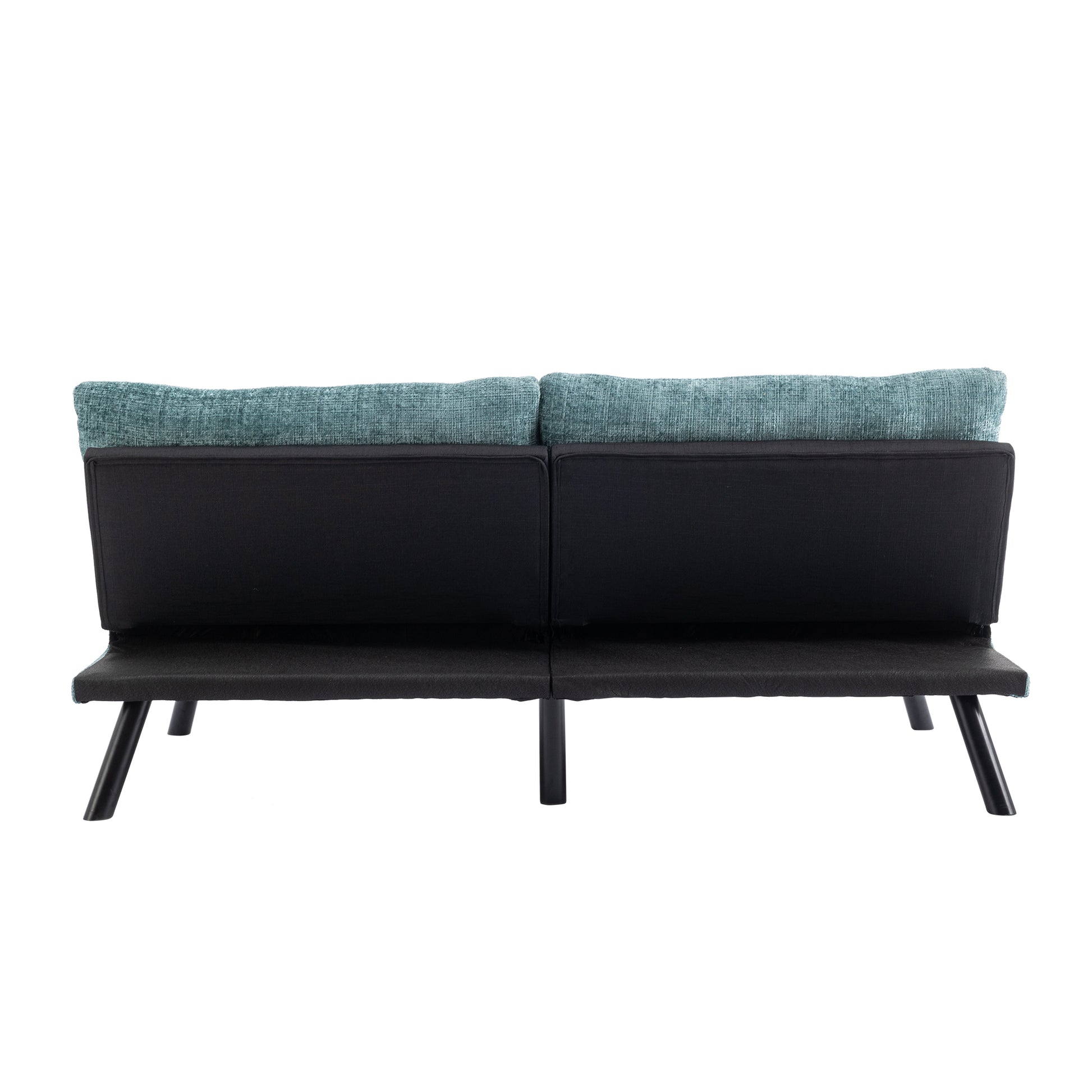 Convertible Sofa Bed Loveseat Futon Bedadjustable Lounge Couch With Metal Legs,Futon Sets For Compact Living Space Chenille Mint Green Mint Green Upholstered