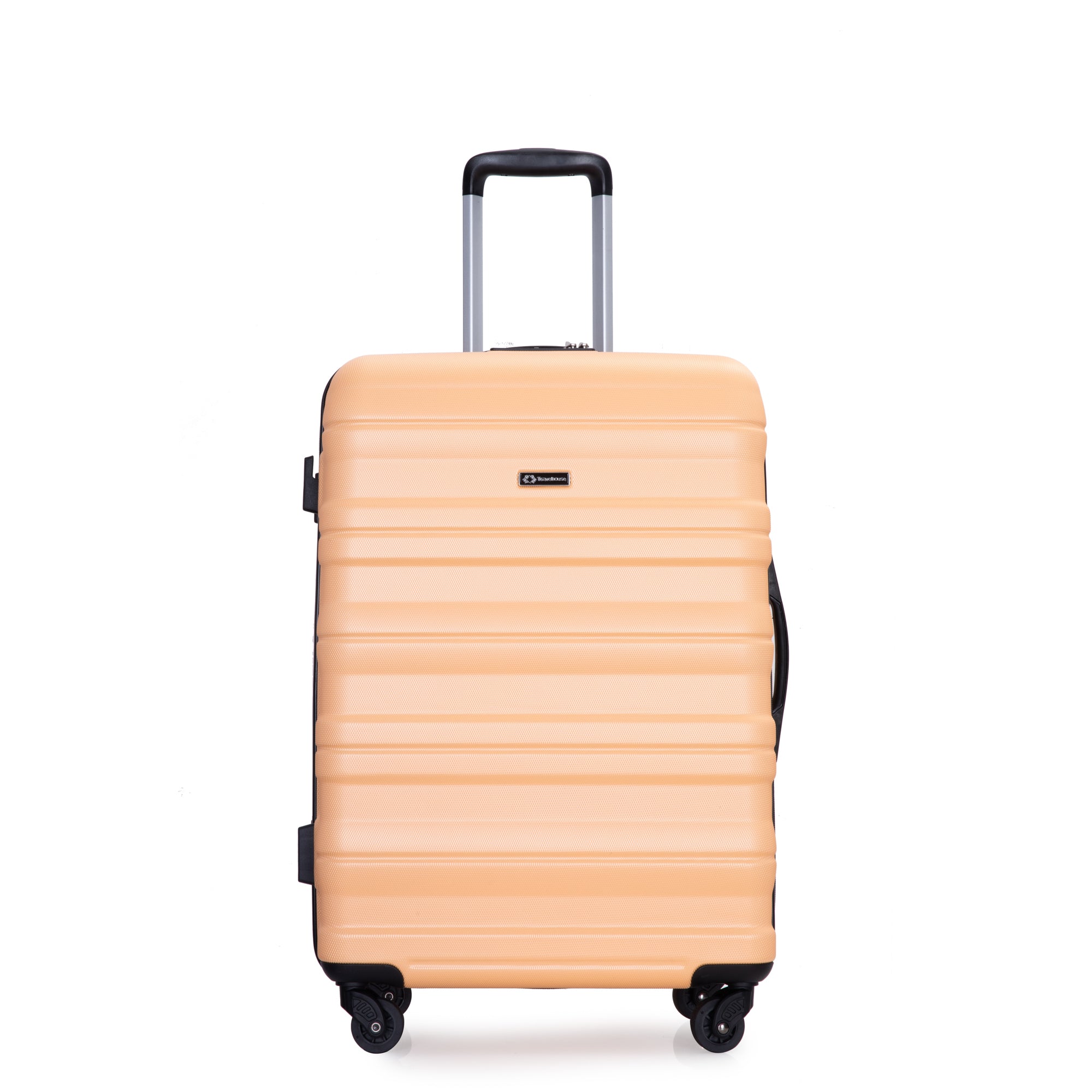 Expandable 3 Piece Luggage Sets PC Lightweight & peach-pc