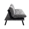 Convertible Sofa Bed Loveseat Futon Bedadjustable Lounge Couch With Metal Legs,Futon Sets For Compact Living Space Chenille Grey Grey Upholstered