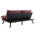 Convertible Sofa Bed Loveseat Futon Bedadjustable Lounge Couch With Metal Legs,Futon Sets For Compact Living Space Chenille Wine Red Wine Red Upholstered