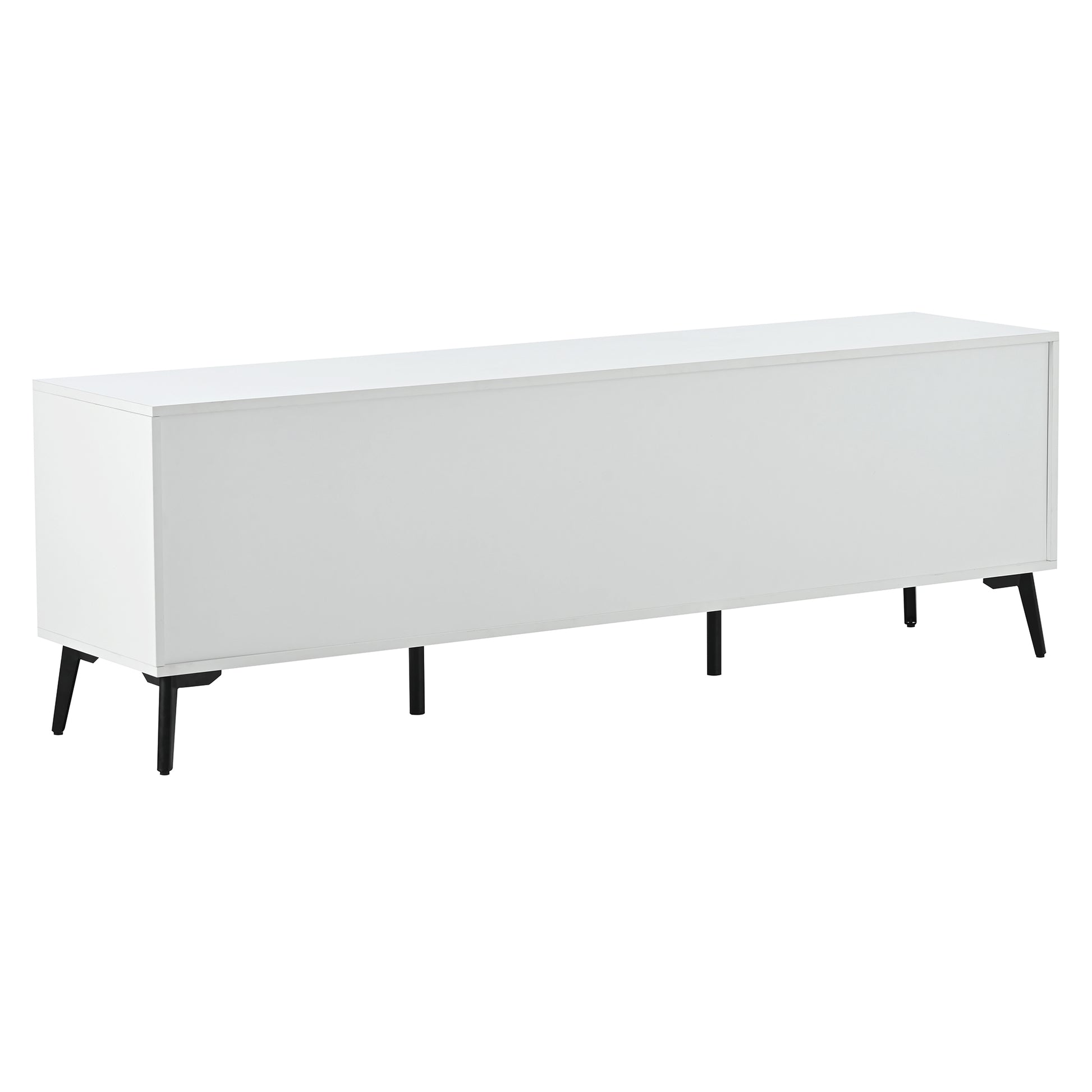 U Can Modern TV Stand for 70 inch TV, Entertainment white-mdf