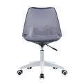 Modern Family Office Chair, Midnight Blue, Adjustable 360 Swivel Chair, Engineering Plastic Armless Swivel Computer Chair, Suitable For Living Room, Bedroom And Office Blue Plastic