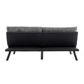 Convertible Sofa Bed Loveseat Futon Bedadjustable Lounge Couch With Metal Legs,Futon Sets For Compact Living Space Chenille Grey Grey Upholstered