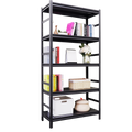 Storage Shelves 5 Tier Heavy Duty Metal Shelving Unit Adjustable Shelving Units And Storage Rack Kitchen Garage Shelf H72 * W35.4 * D15.7 5 Black Standard Vertical Kitchen Open Back Metal Classic Adjustable Shelves Metal Steel