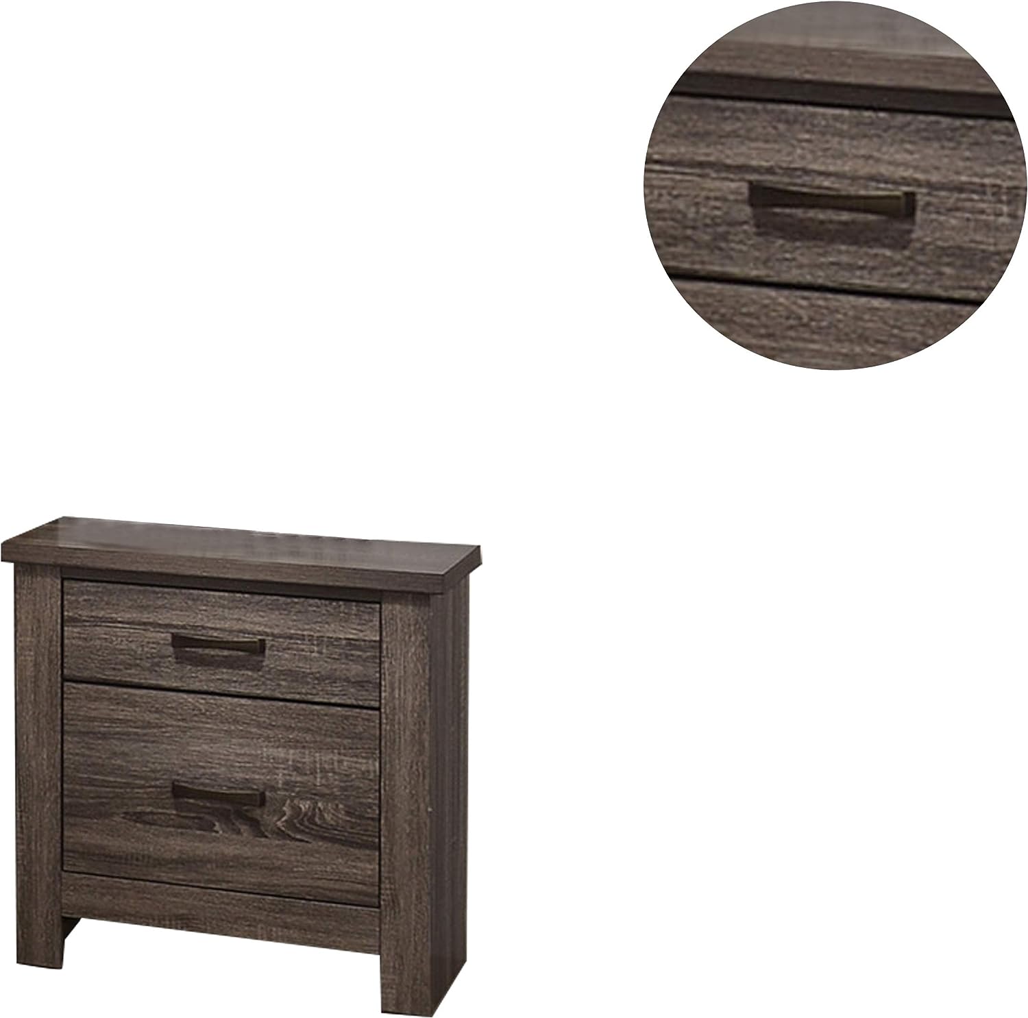 Natural Finish Striking Wooden Nightstand Bedside Table 2X Drawers Storage Bedroom Furniture Natural 2 Drawers Bedroom Bedside Cabinet Contemporary,Modern,Transitional Dovetail Joints Natural Finish Solid Wood