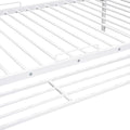 Twin Over Twin Metal Bunk Bed With Shelf And Guardrails, White White Steel