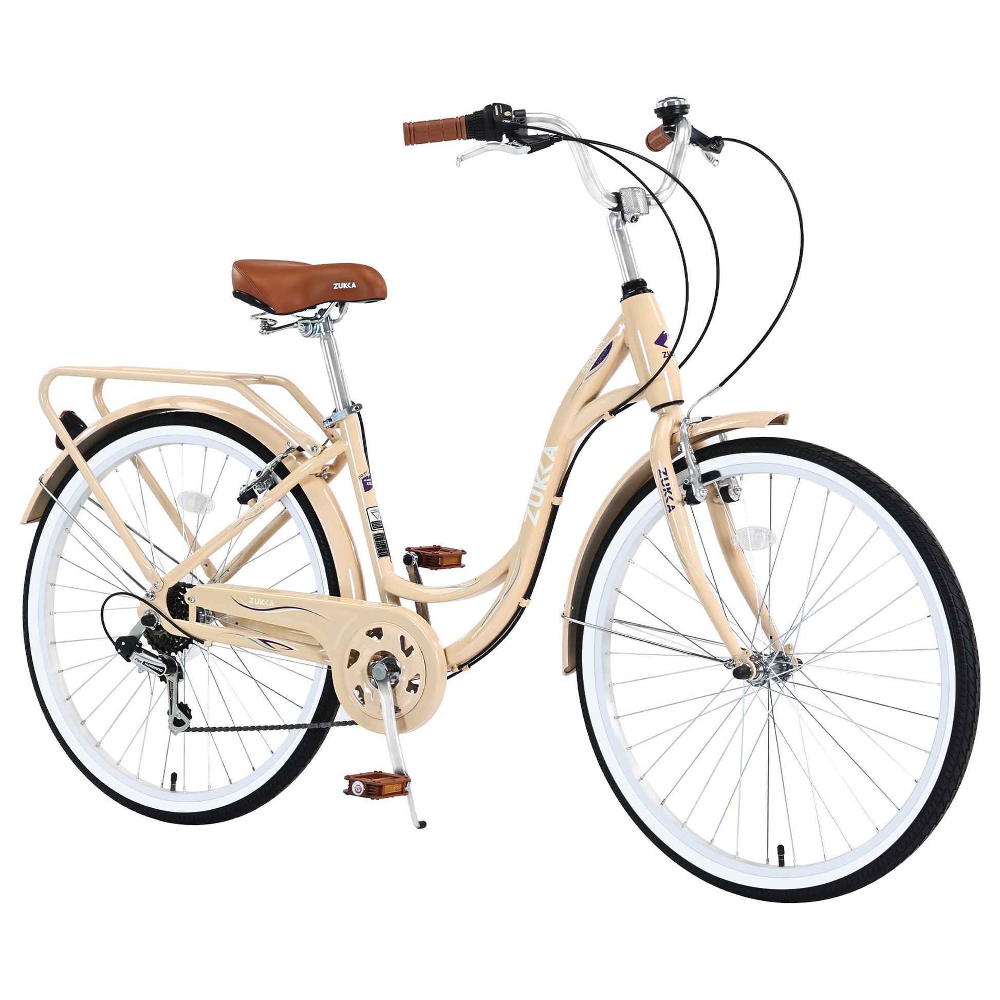 Ladys Bike, 7 Speed, Steel Frame, Multiple Colors cycling-beige-garden & outdoor-steel